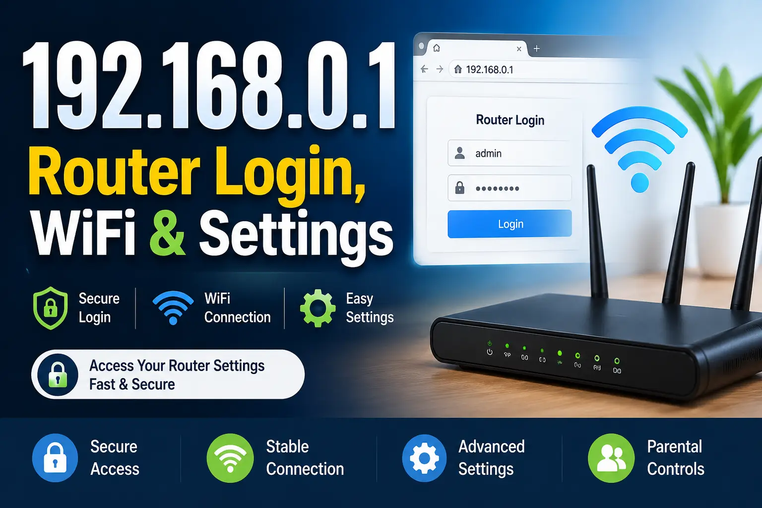 192.168.0.1 – Router Login, WiFi