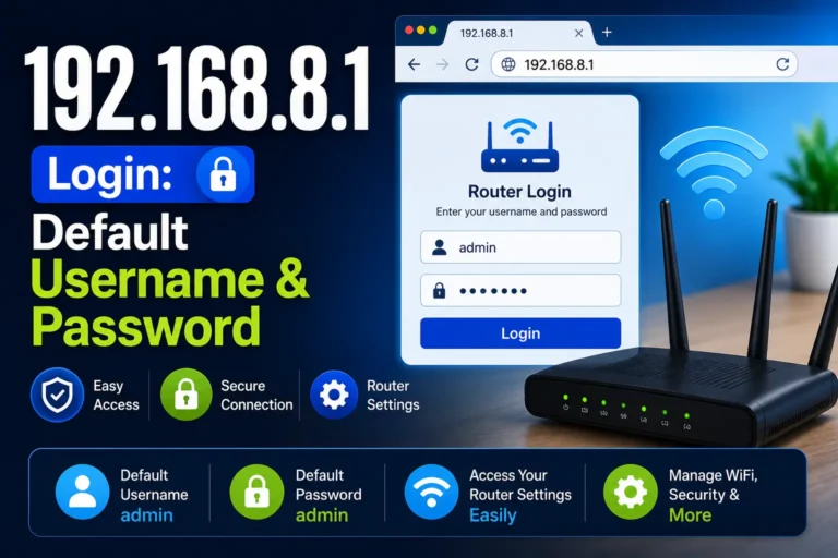 192.168.8.1 Login Default Username & Password