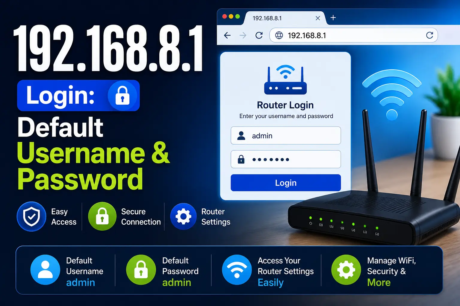 192.168.8.1 Login Default Username & Password